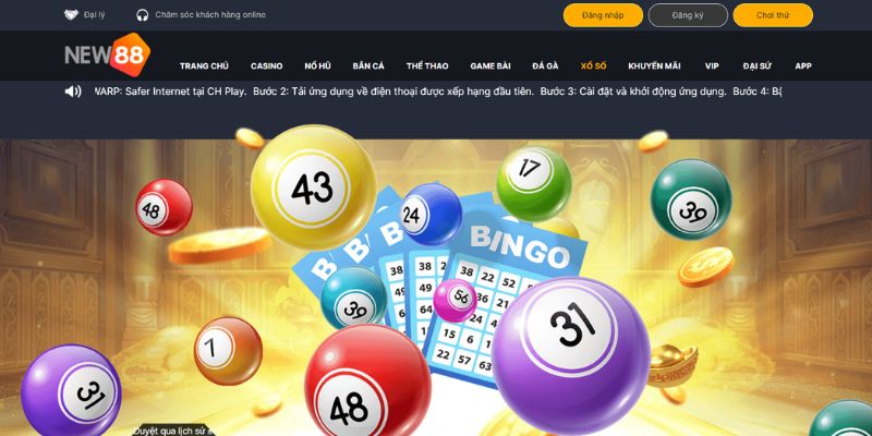 Giao diện website cược loto chính thống của nhà cái